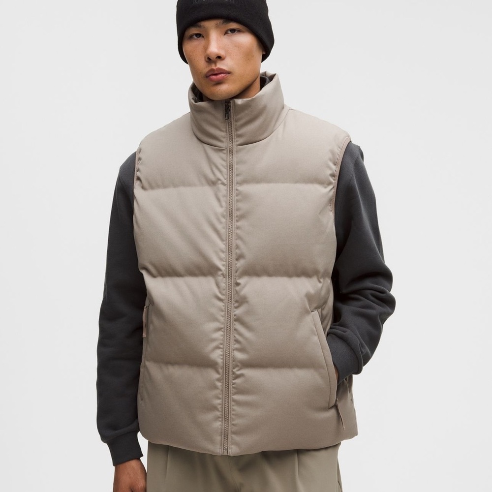 Always Down Puffer Vest *Tech Canvas, Warm Ash Grey, Size XL